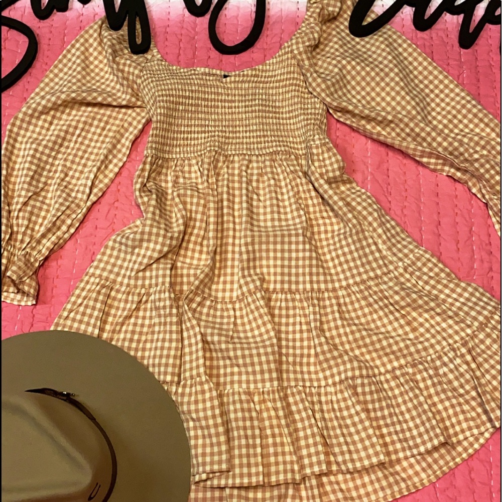 Ruffle gingham dress